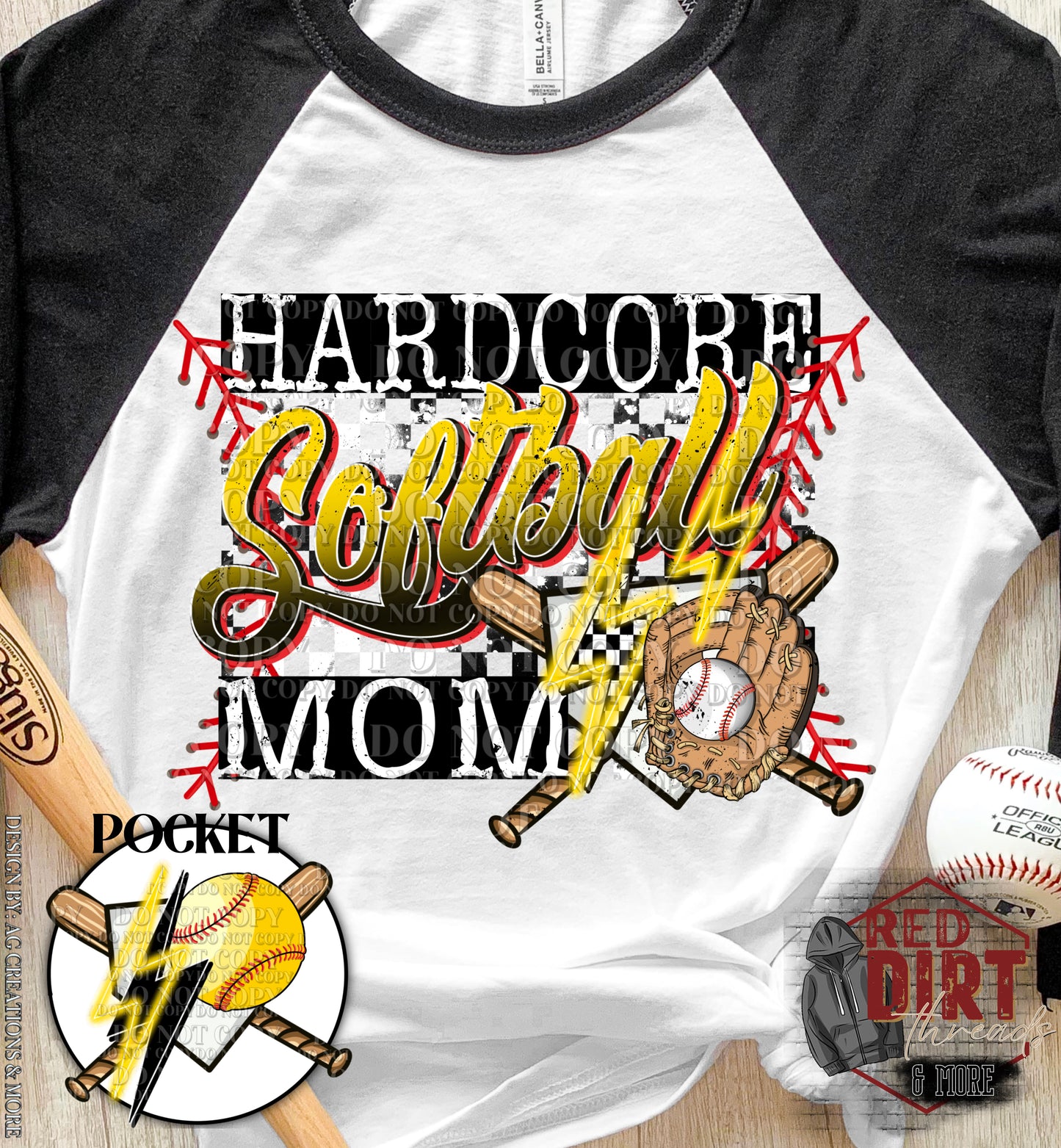 Hardcore Softball Mom DTF Transfer | Trendy Sports DTF Transfer | High Quality Image Transfers | Ready to Press | Fast Shipping