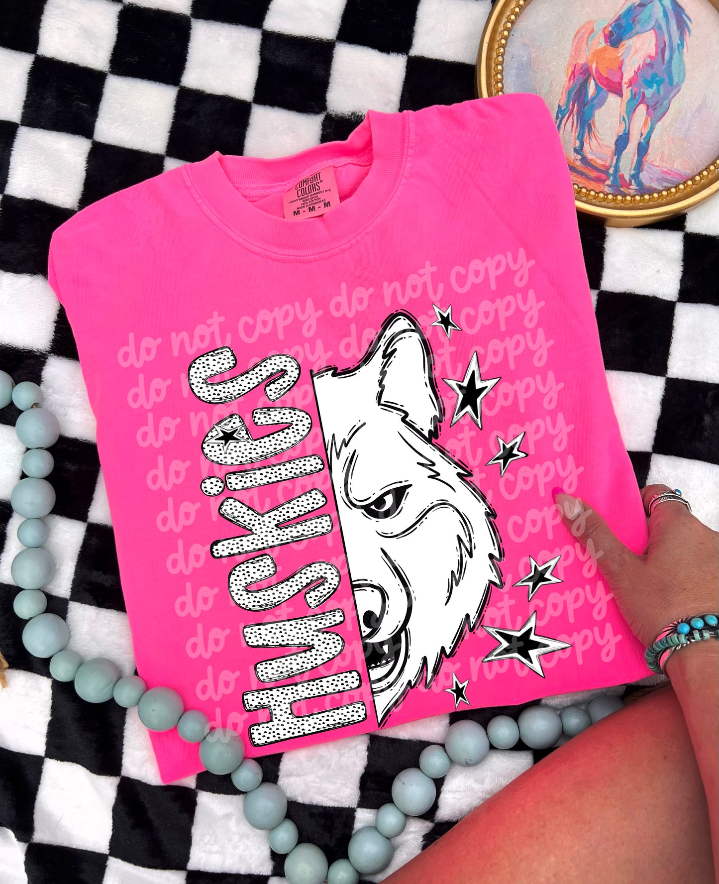 Huskies DTF Transfer | Trendy School Spirit DTF Transfer | High Quality Image Transfers | Ready to Press | Instant Peel