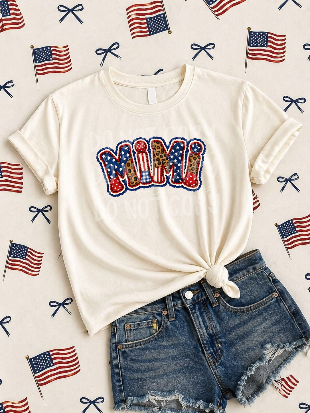 Mimi Patriotic DTF Transfer | Fourth Of July Transfer | Patriotic Mimi Shirt Transfer | Ready To Press