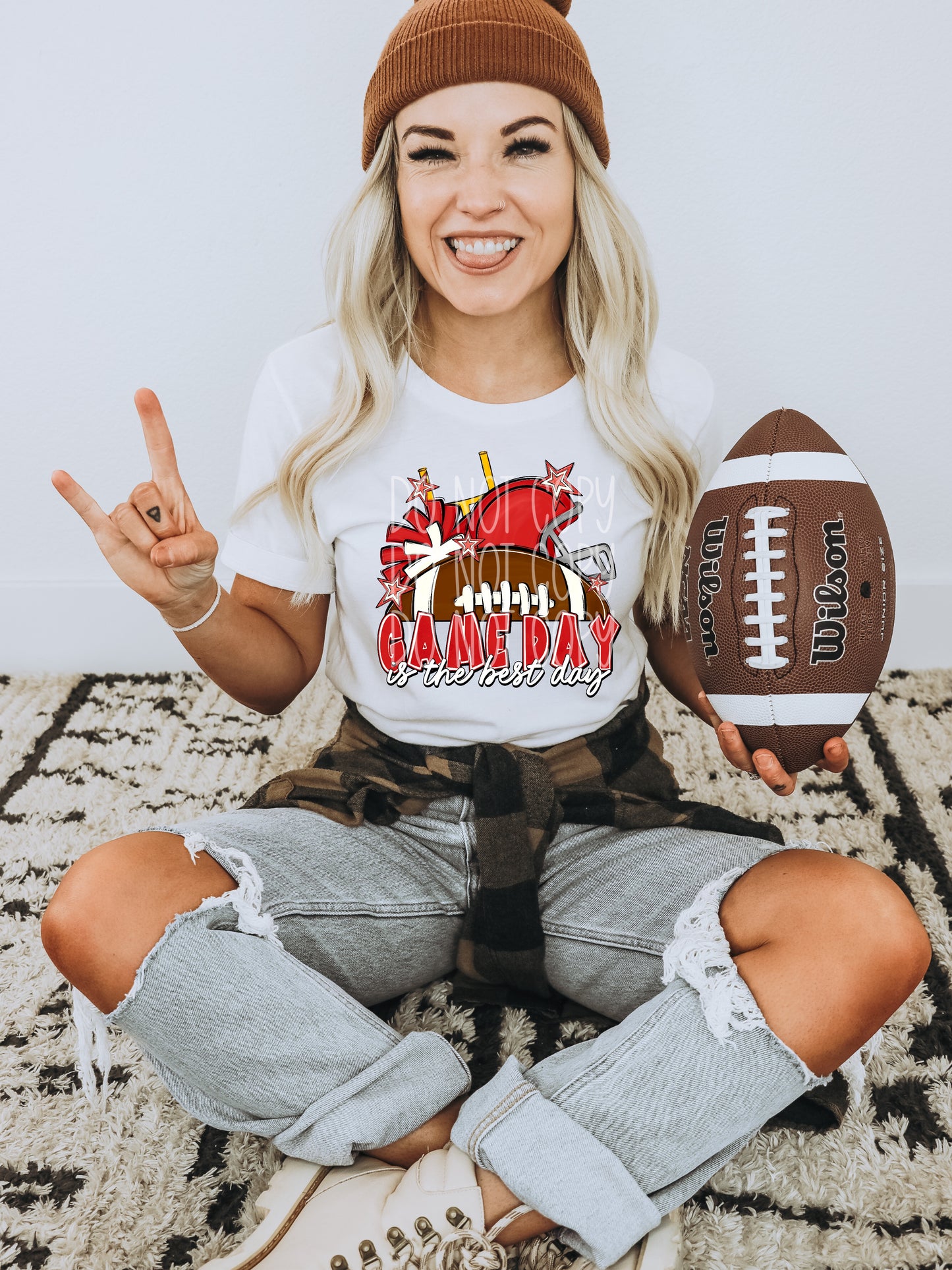 Game Day Is The Best Day (Red) DTF Transfer | Trendy Sports DTF Transfer | High Quality Image Transfers | Ready to Press | Instant Peel