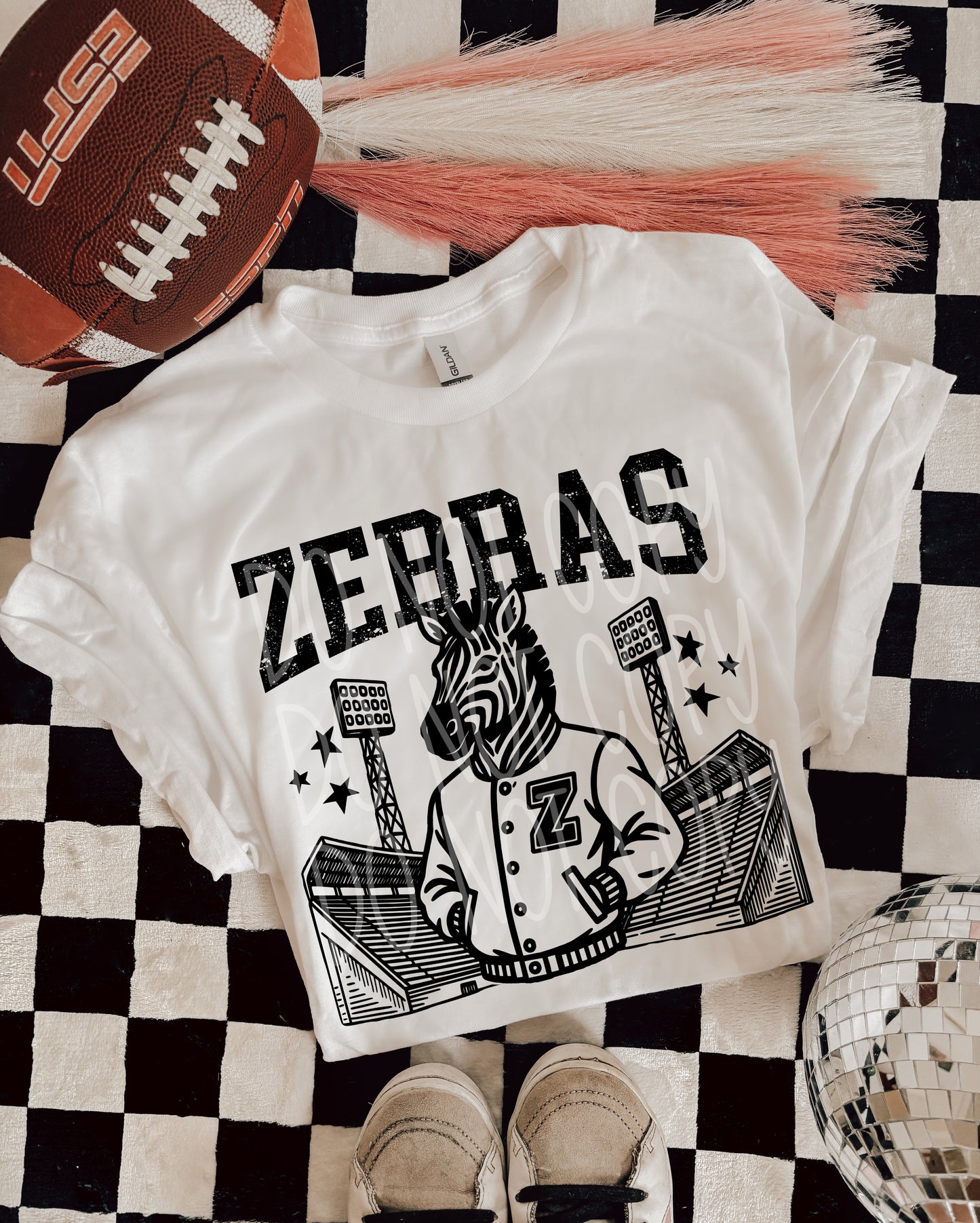 Zebras Letterman Mascot T-Shirt | Trendy School Spirit Shirt | Fast Shipping | Super Soft Shirts for Men/Women/Kid's