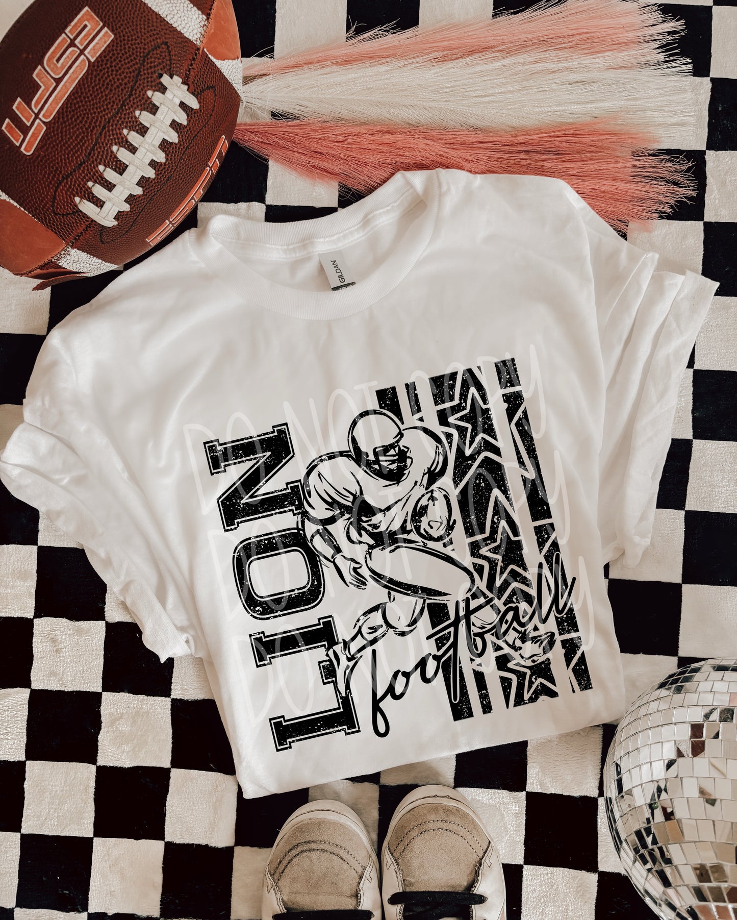 Lion Football DTF Transfer | Distressed Football Player Heat Transfer | Game Day Ready to Press Transfer