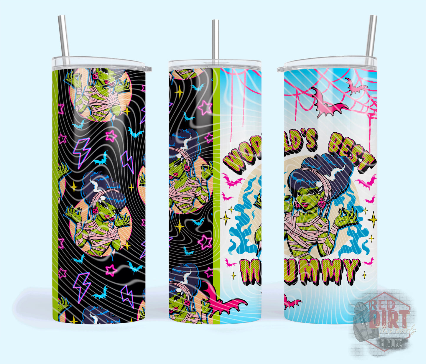 World's Best Mummy Insulated Tumbler with Plastic Lid and Sealed Reusable Straw | Trendy Mom Cup | Hot/Cold Tumbler