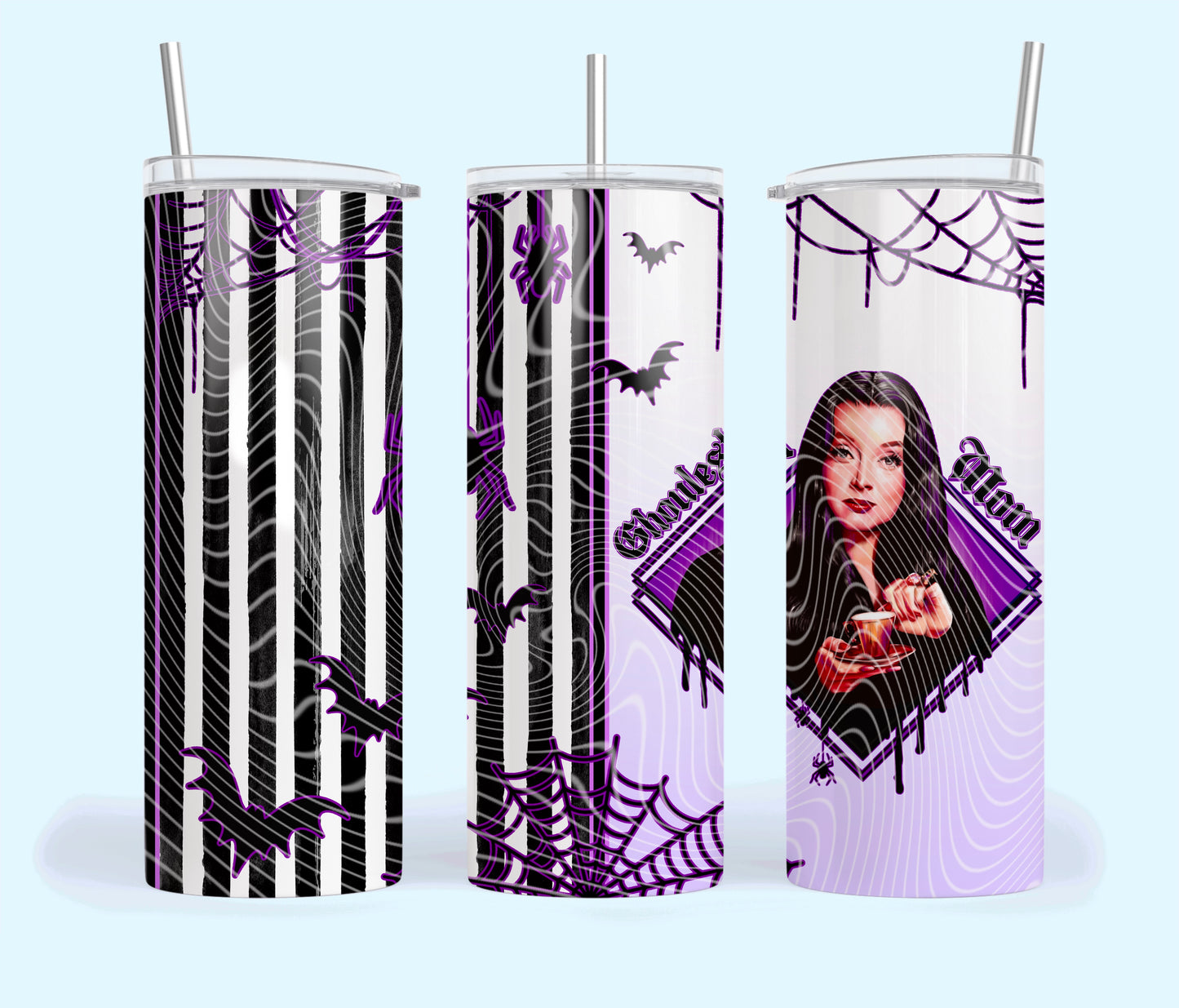 Ghoulest Mom Insulated Tumbler with Plastic Lid and Sealed Reusable Straw | Trendy Mom Cup | Hot/Cold Tumbler