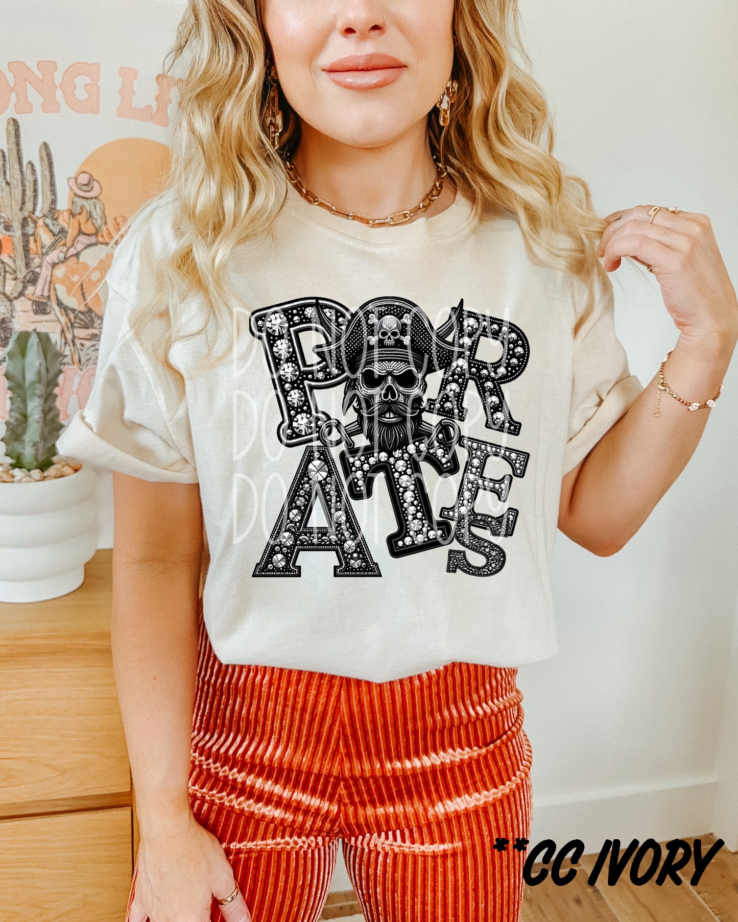 Pirates DTF Transfer | Trendy School Spirit DTF Transfer | Ready to Press | High Quality DTF Transfers | Fast Shipping