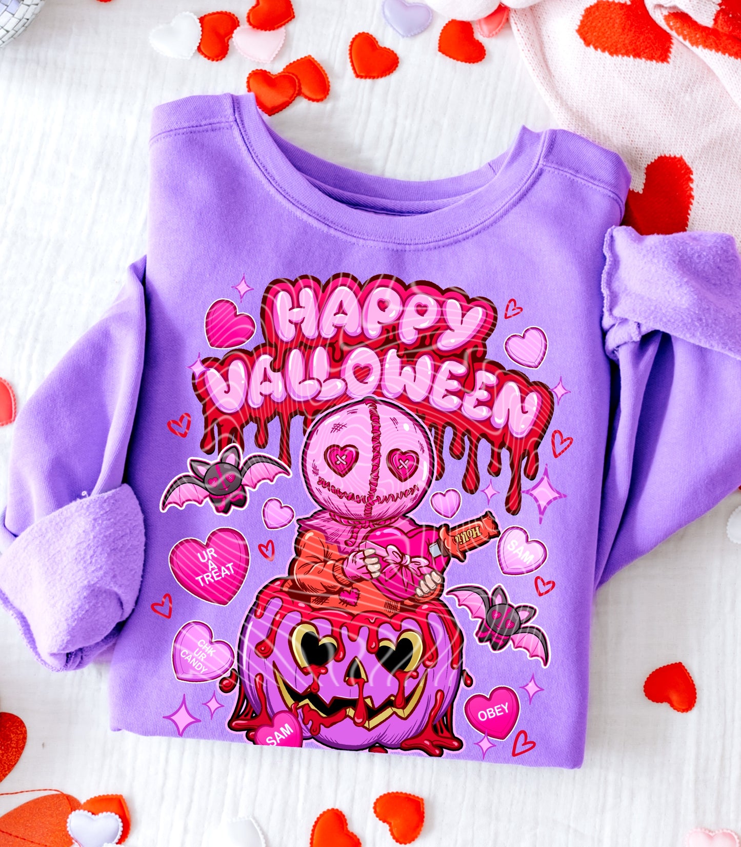 Happy Valloween DTF Transfer | Trendy Valentine's Day DTF Transfer | High Quality Image Transfers | Ready to Press | Instant Peel