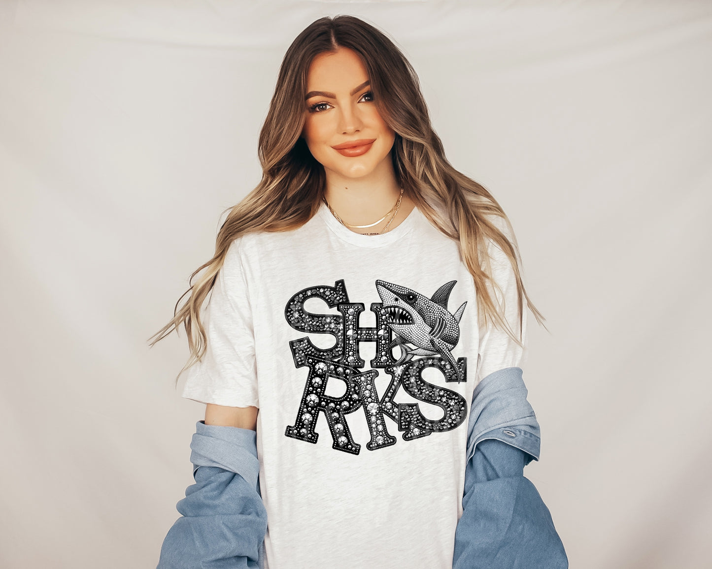 Sharks T-Shirt | Trendy School Spirit Shirt | Fast Shipping | Super Soft Shirts for Men/Women/Kid's | Bella Canvas