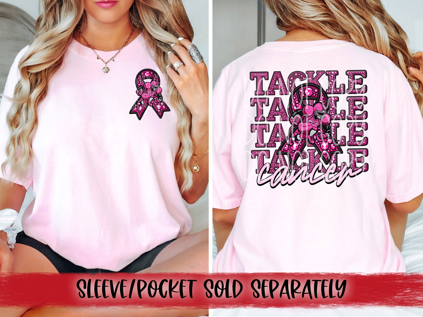 Tackle Cancer DTF Transfer | Trendy School Spirit DTF Transfer | Ready to Press | High Quality DTF Transfers | Fast Shipping