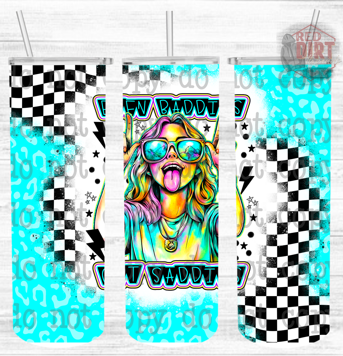 Even Baddies Get Saddies Insulated Tumbler with Plastic Lid and Sealed Reusable Straw | Trendy Mental Health Cup | Hot/Cold Tumbler