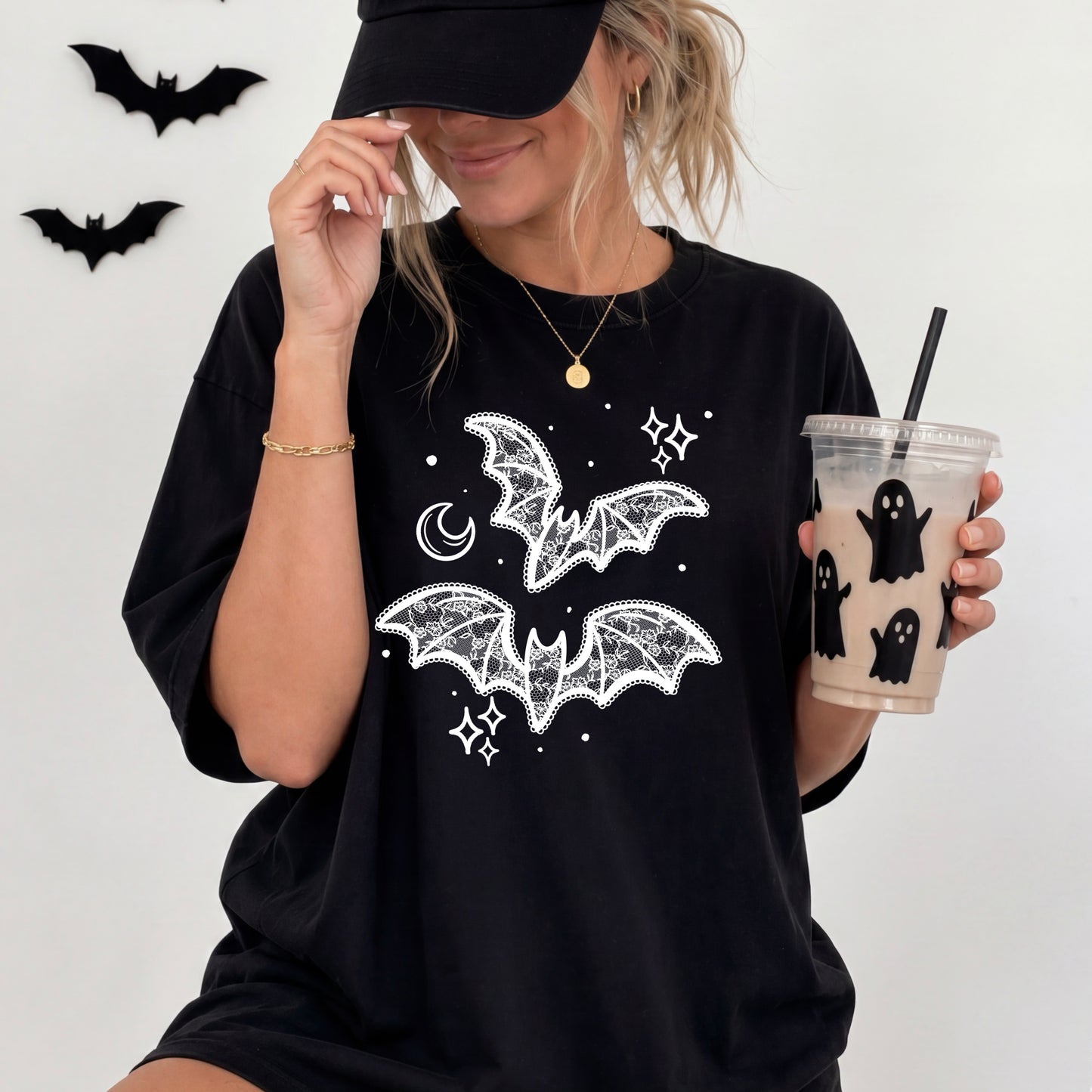 Bat DTF Transfer | Halloween Shirt Transfer | Lace Bat Transfer | Spooky Shirt | Halloween DTF | Gothic Bat