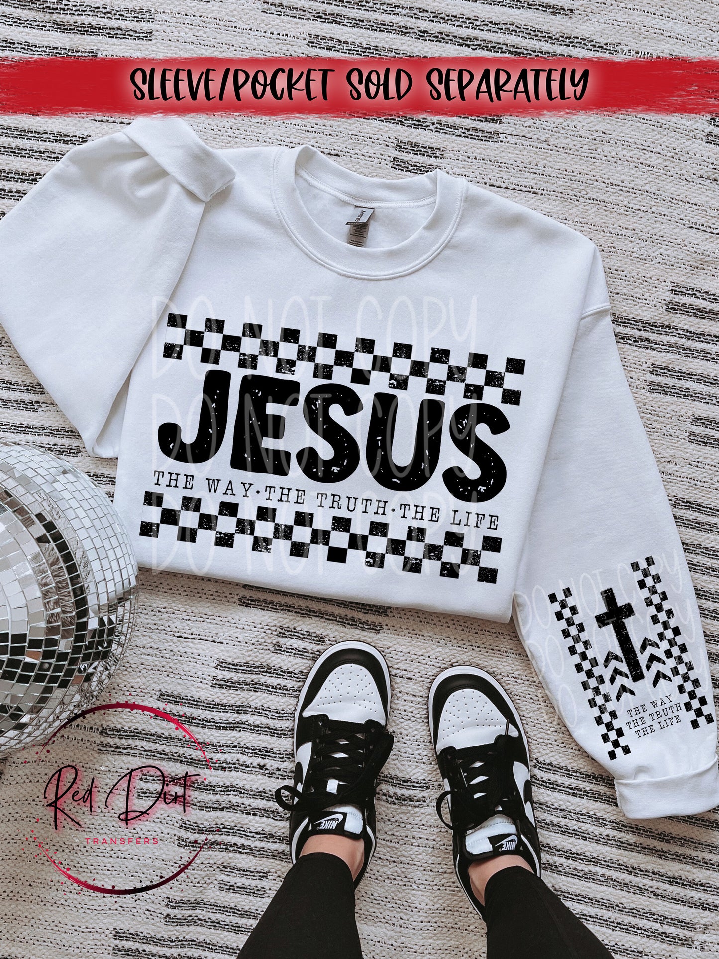 Jesus The Way The Truth The Life DTF Transfer | Trendy Christian DTF Transfer | High Quality Image Transfers | Ready to Press | Fast Shipping