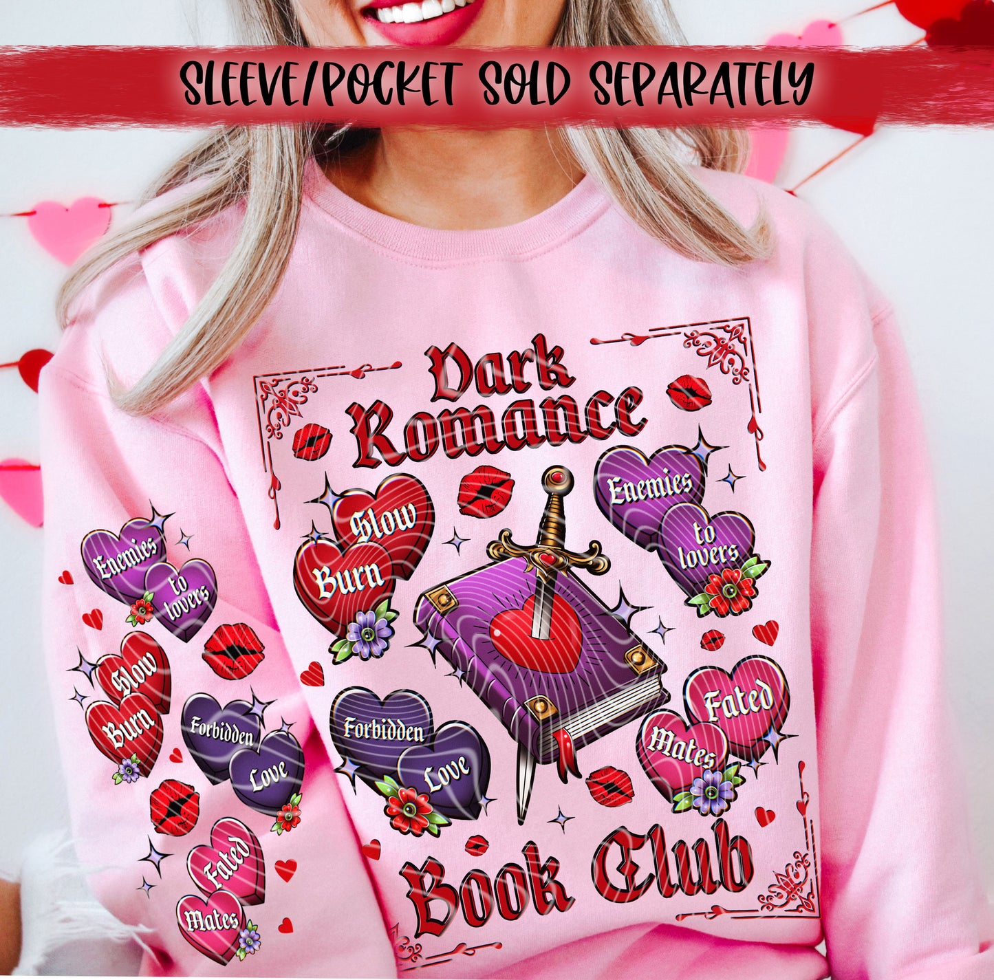 Dark Romance DTF Transfer | Trendy Valentine's Day DTF Transfer | Ready to Press | High Quality DTF Transfers | Fast Shipping