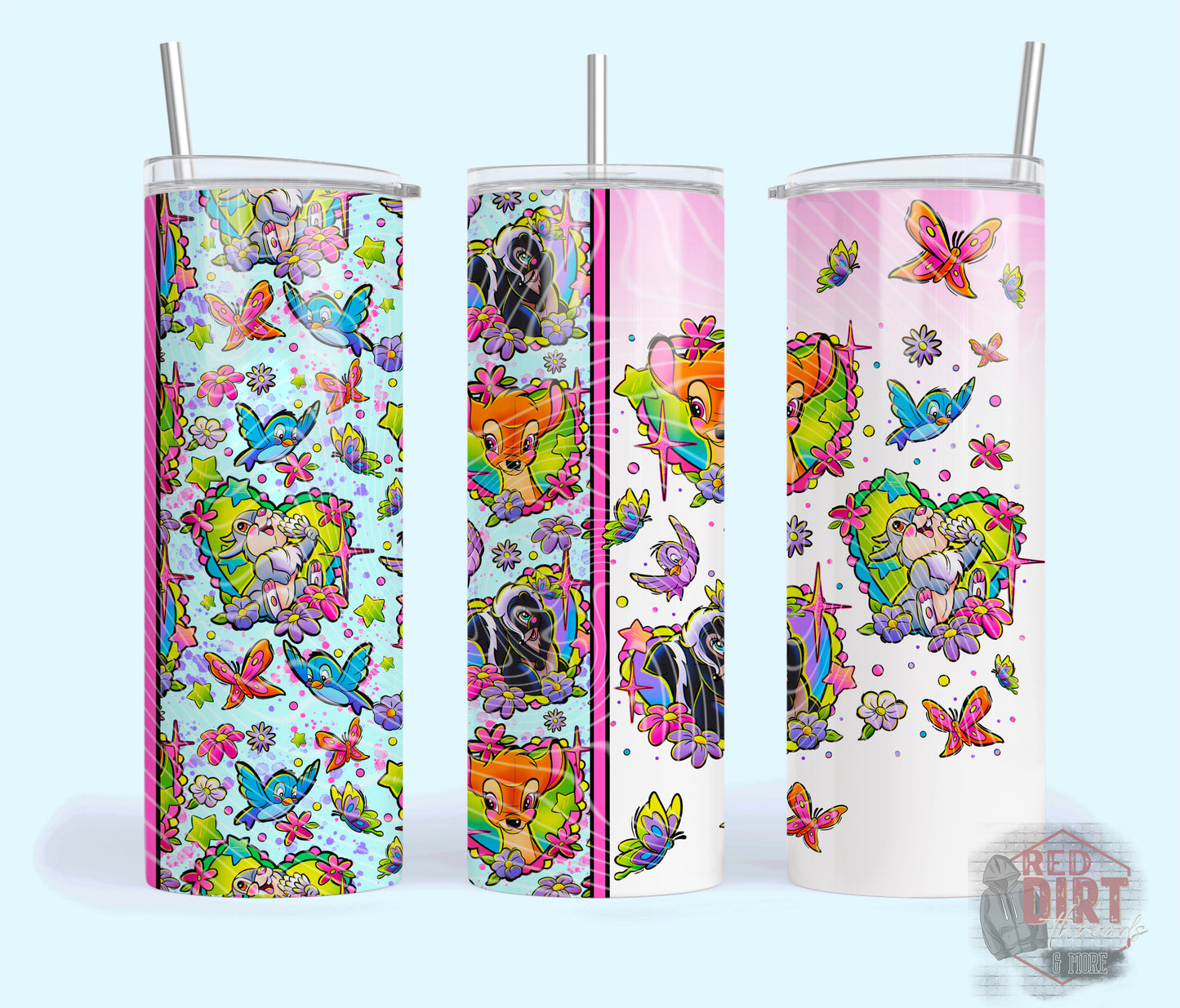 Throwback Deer Insulated Tumbler with Plastic Lid and Sealed Reusable Straw | Trendy Cup | Hot/Cold Tumbler