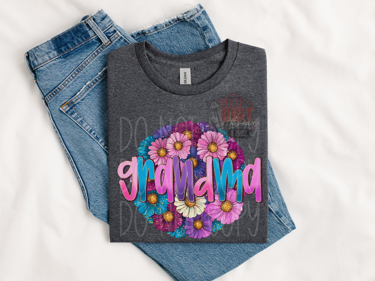 Floral Grandma DTF Transfer | Trendy Mom DTF Transfer | High Quality Image Transfers | Ready to Press | Fast Shipping