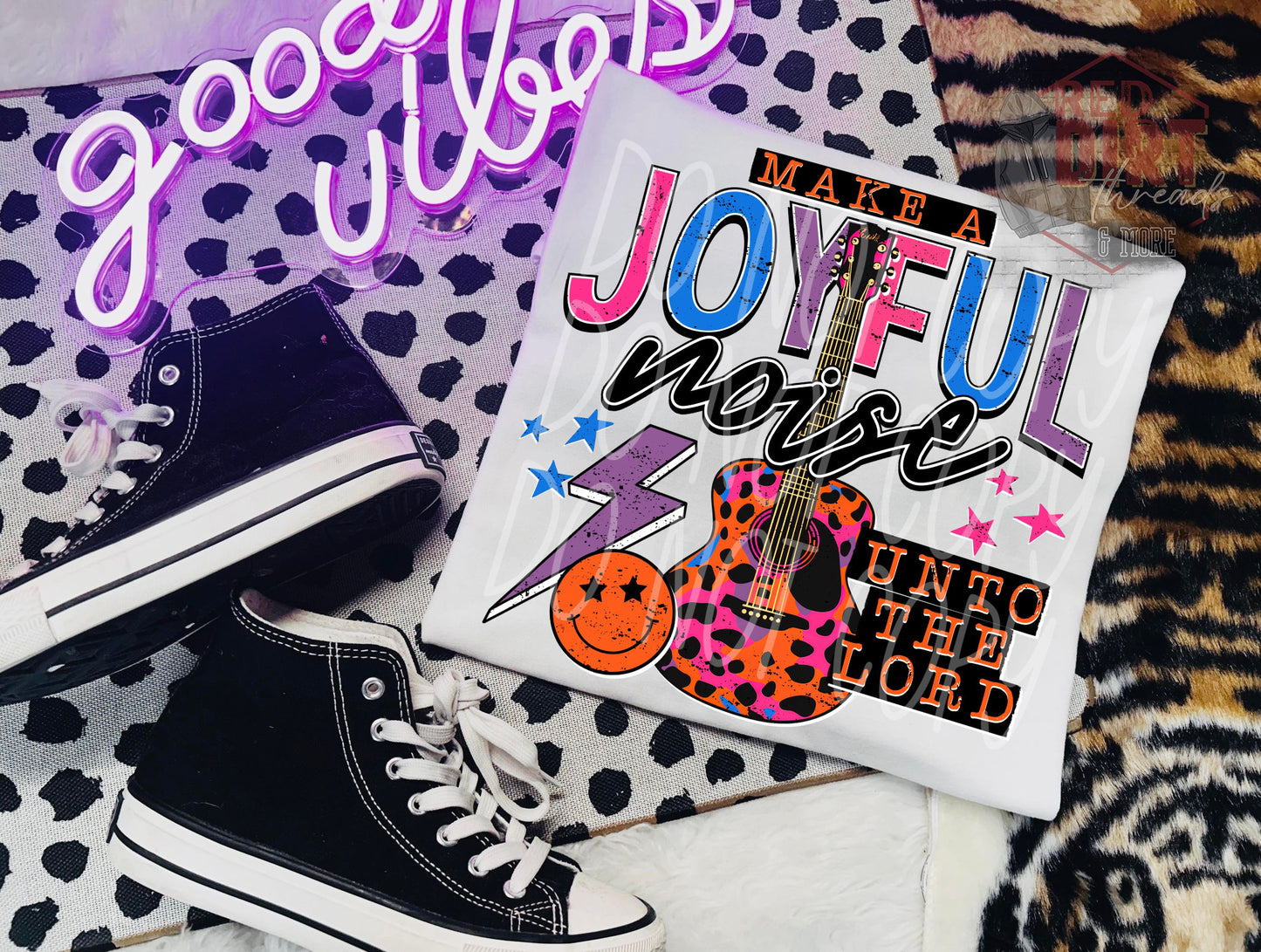 Make a Joyful Noise unto the Lord DTF Transfer | Trendy Religious DTF Transfer | High Quality Image Transfers | Ready to Press | Fast Shipping