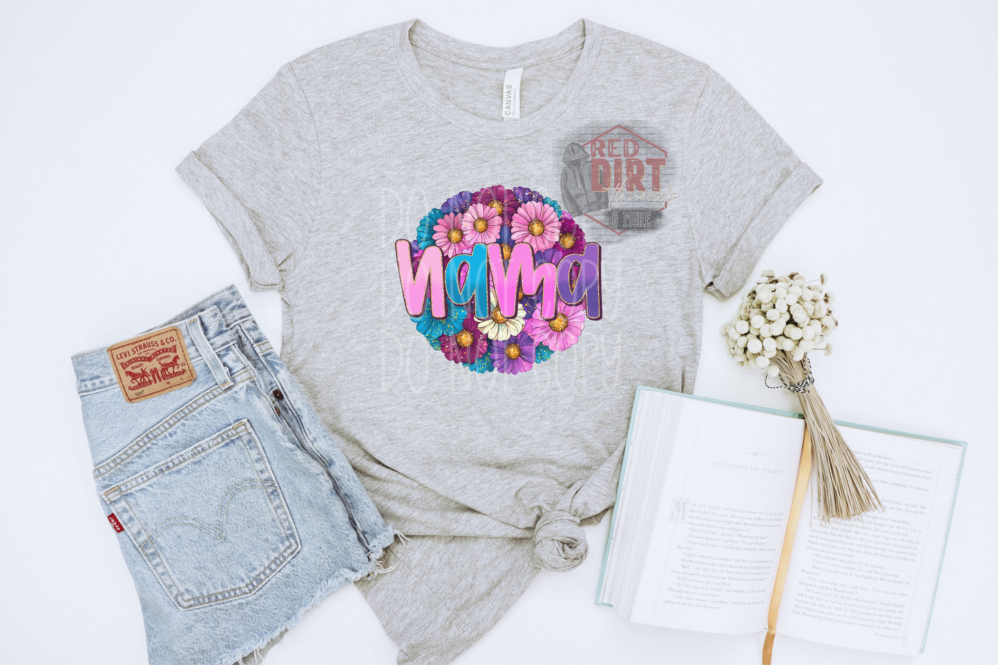 Floral Nama DTF Transfer | Trendy Mom DTF Transfer | High Quality Image Transfers | Ready to Press | Fast Shipping