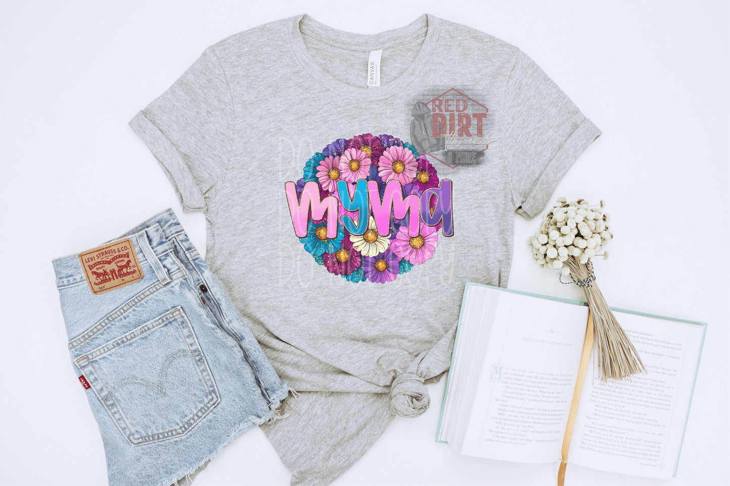 Floral Myma DTF Transfer | Trendy Mom DTF Transfer | High Quality Image Transfers | Ready to Press | Fast Shipping