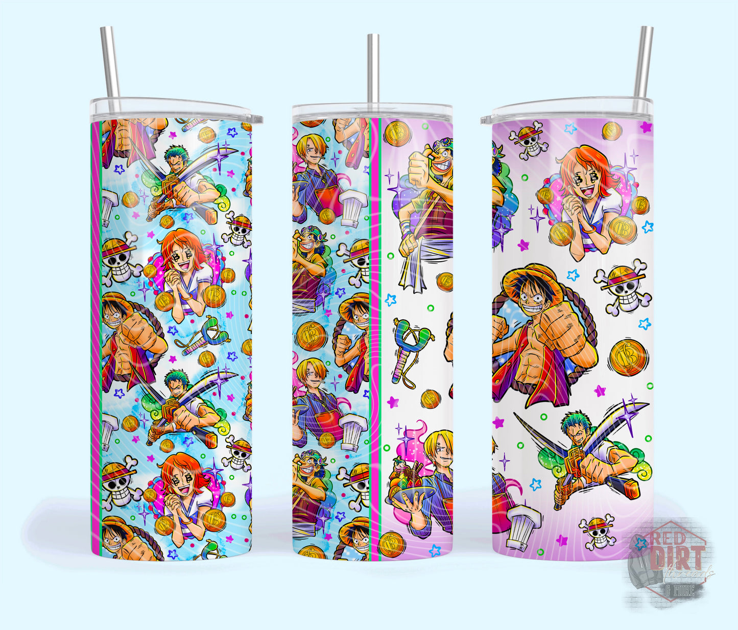 Manga Series Insulated Tumbler with Plastic Lid and Sealed Reusable Straw | Trendy Anime Cup | Hot/Cold Tumbler