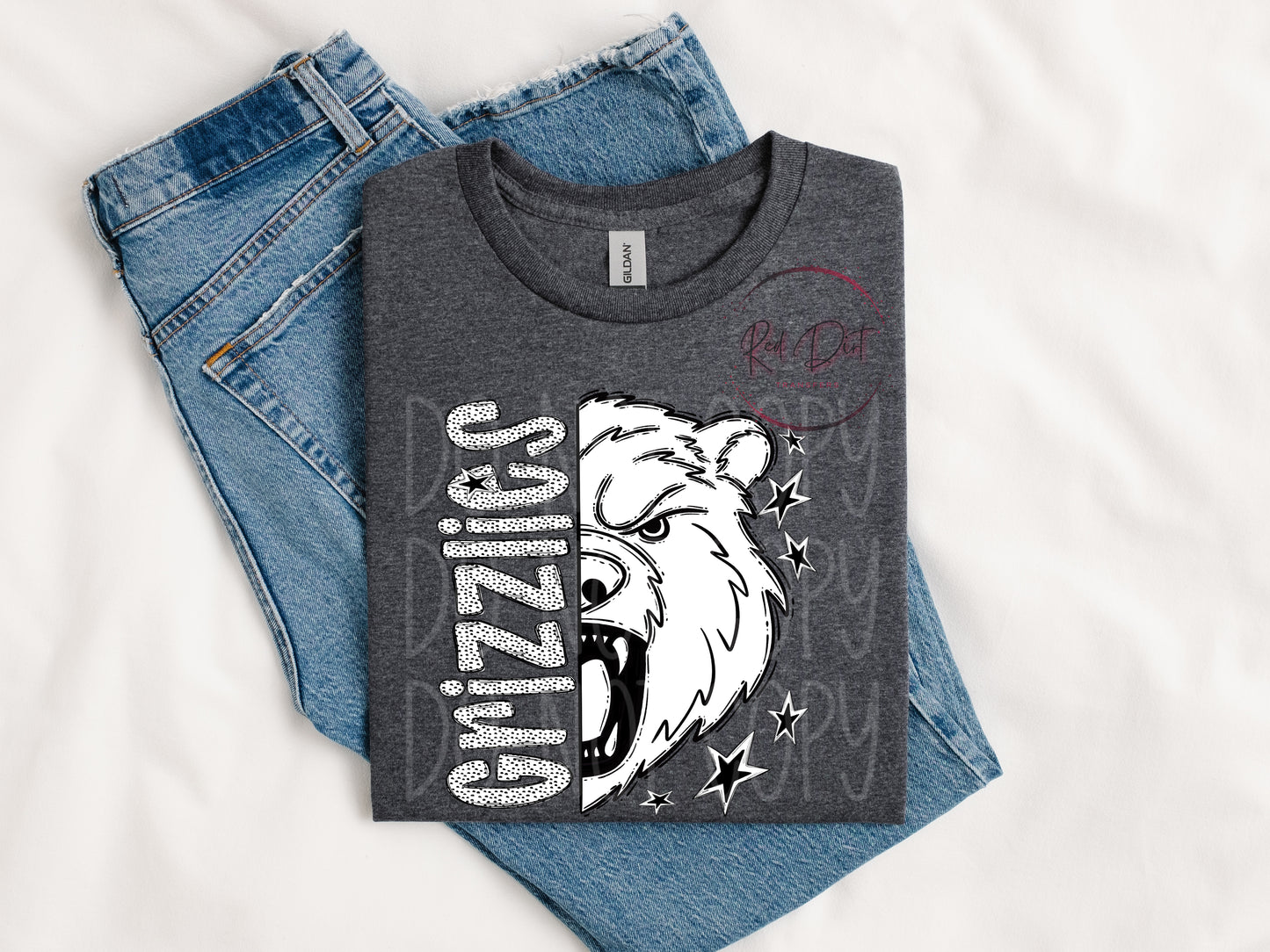 Grizzlies DTF Transfer | Trendy School Spirit DTF Transfer | High Quality Image Transfers | Ready to Press | Instant Peel