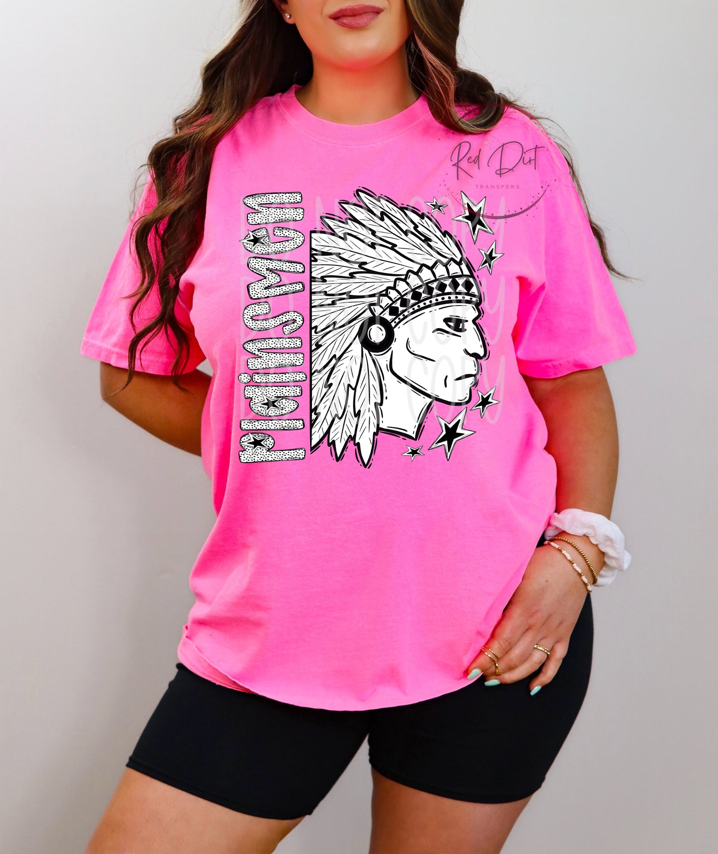 Plainsmen DTF Transfer | Trendy School Spirit DTF Transfer | High Quality Image Transfers | Ready to Press | Instant Peel