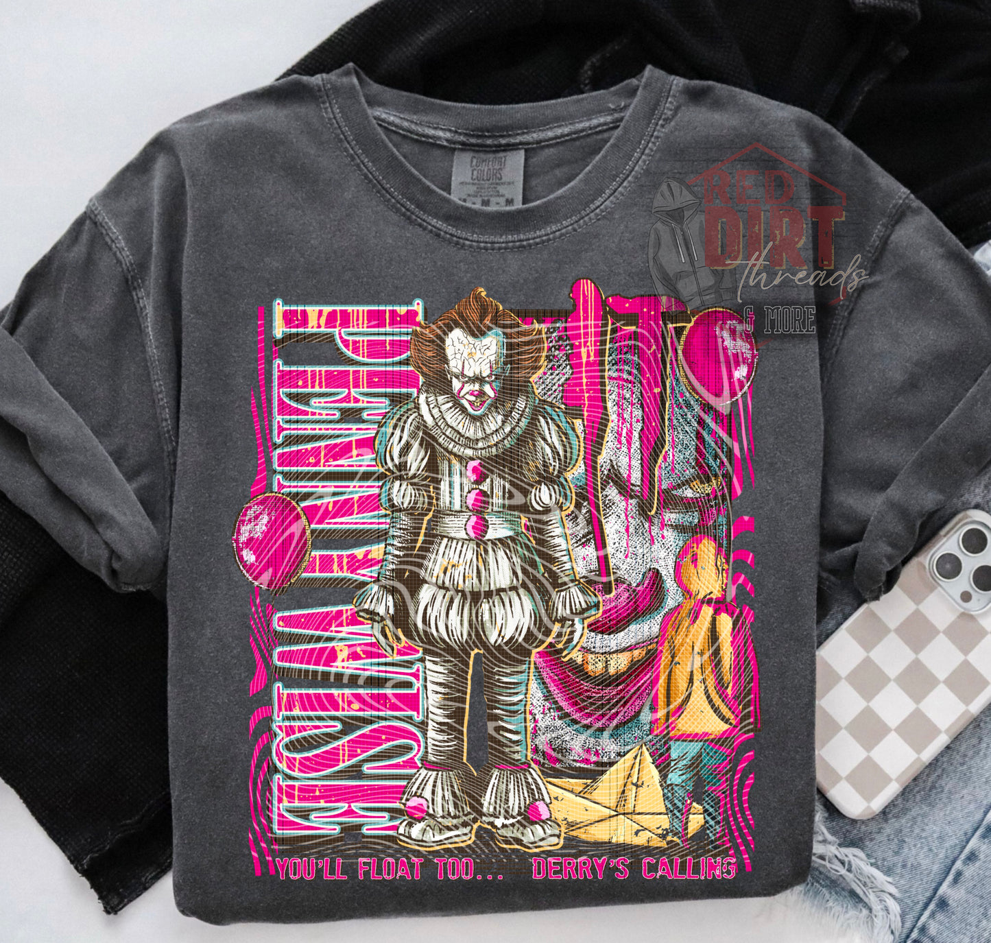 Vintage Pennywise DTF Transfer | Trendy Horror Characters DTF Transfer | High Quality Image Transfers | Ready to Press | Fast Shipping