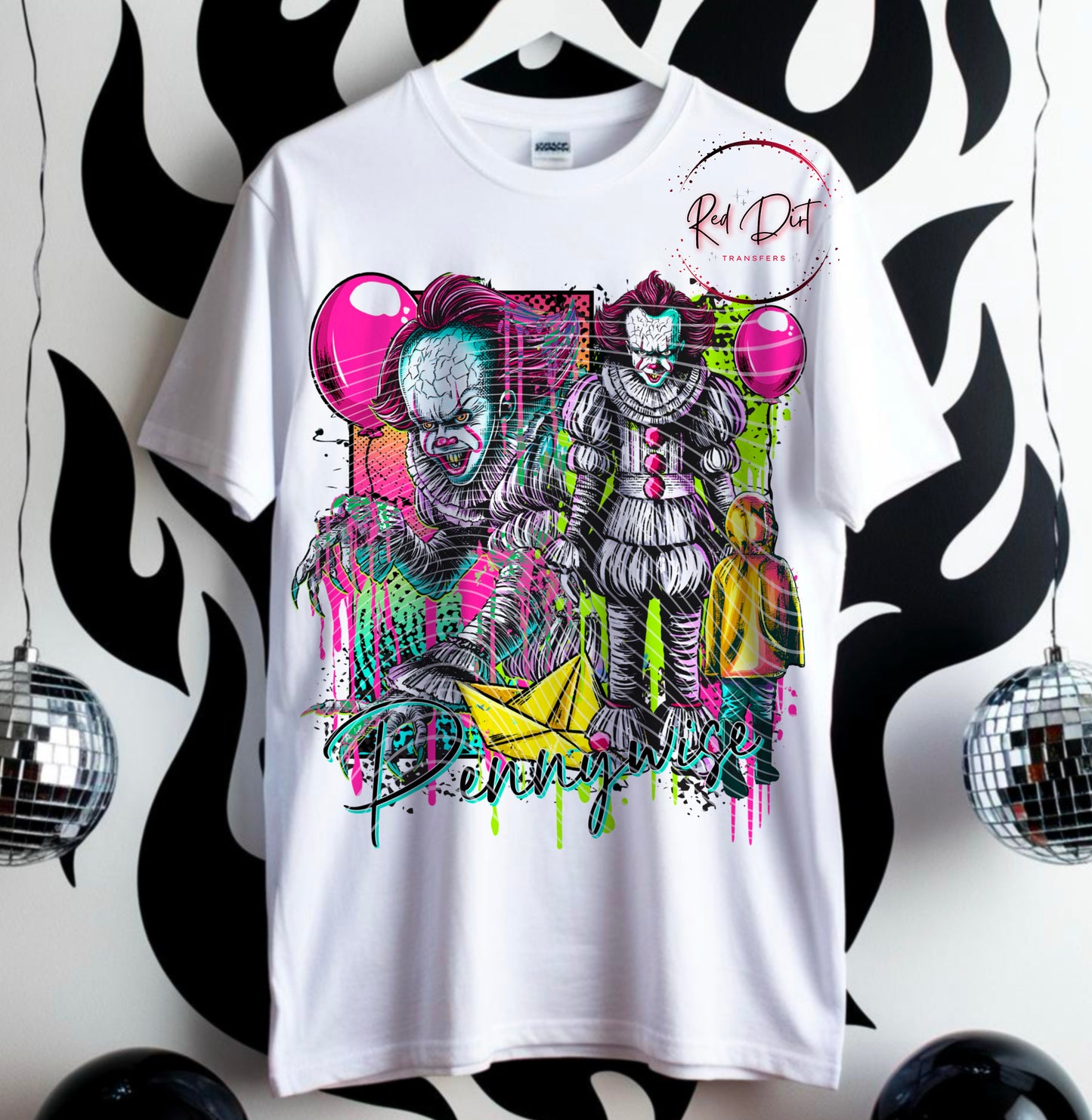 Pennywise DTF Transfer | Trendy Horror Characters DTF Transfer | High Quality Image Transfers | Ready to Press | Instant Peel