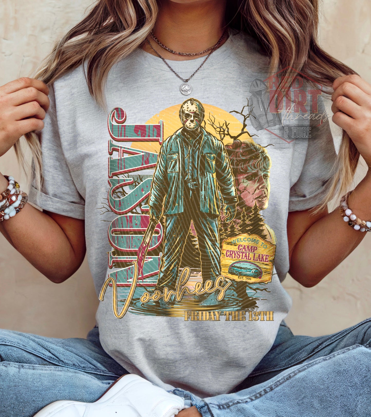 Vintage Jason With Mama DTF Transfer | Trendy Horror Characters DTF Transfer | High Quality Image Transfers | Ready to Press | Fast Shipping
