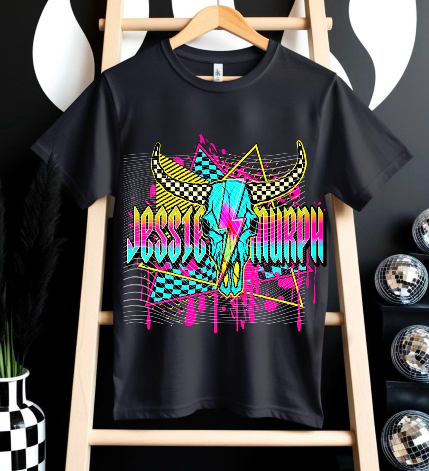 Neon Music JM* DTF Transfer | Trendy Music DTF Transfer | High Quality Image Transfers | Ready to Press | Instant Peel