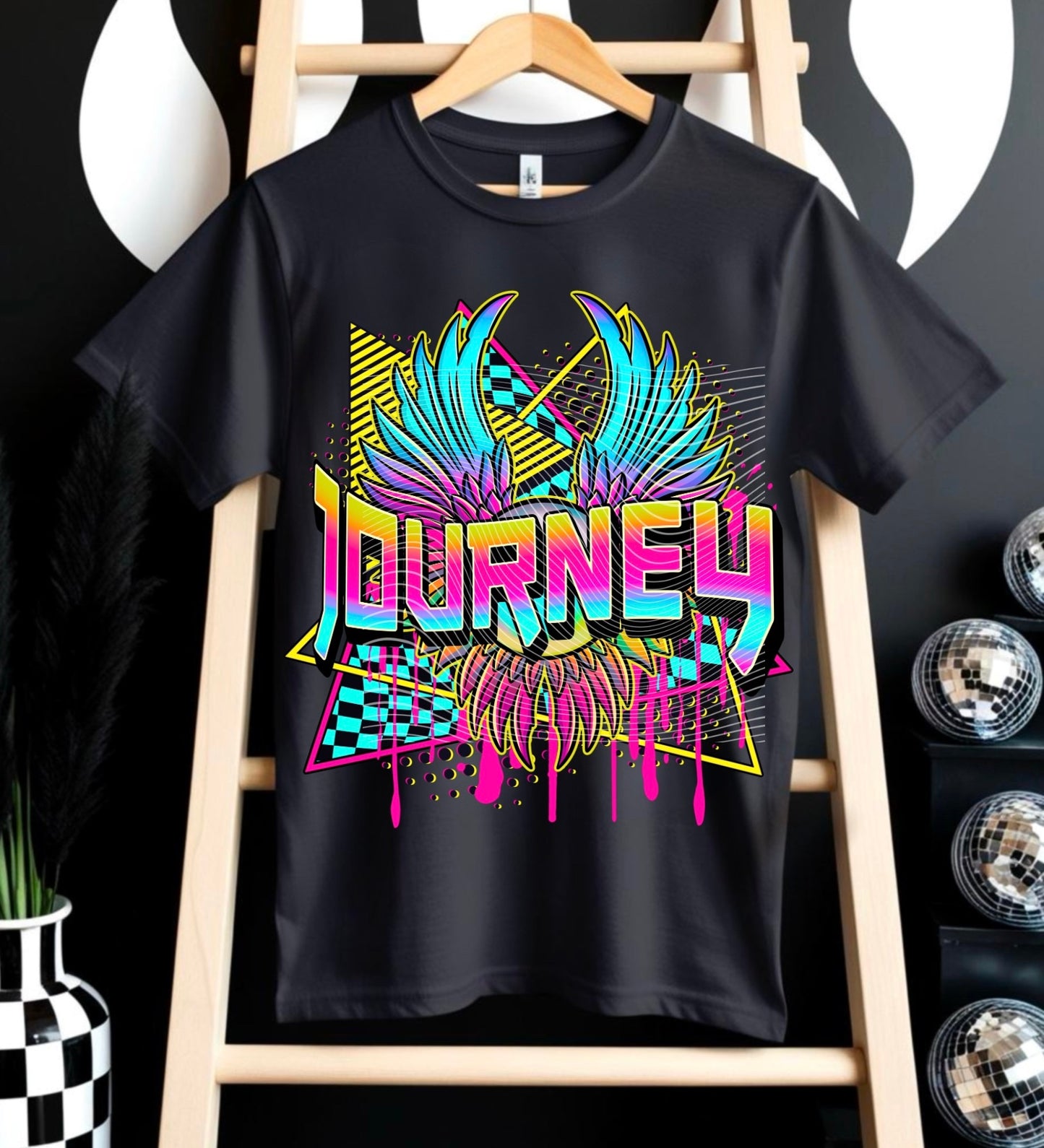 Neon Rock Band J* DTF Transfer | Trendy Rock Music DTF Transfer | High Quality Image Transfers | Ready to Press | Instant Peel