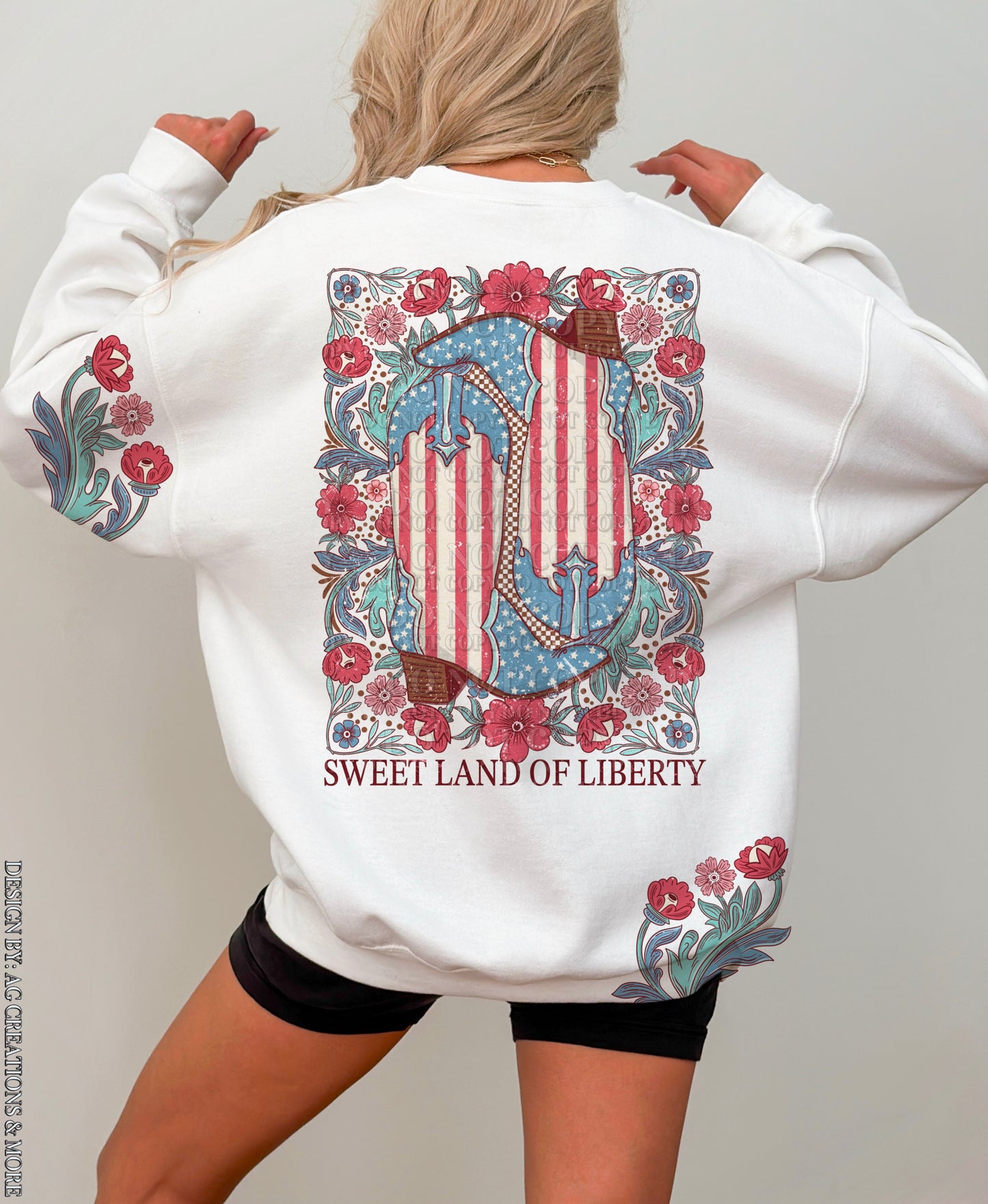 Sweet Land of Liberty DTF Transfer | Trendy Fourth of July DTF Transfer | High Quality Image Transfers | Ready to Press | Fast Shipping