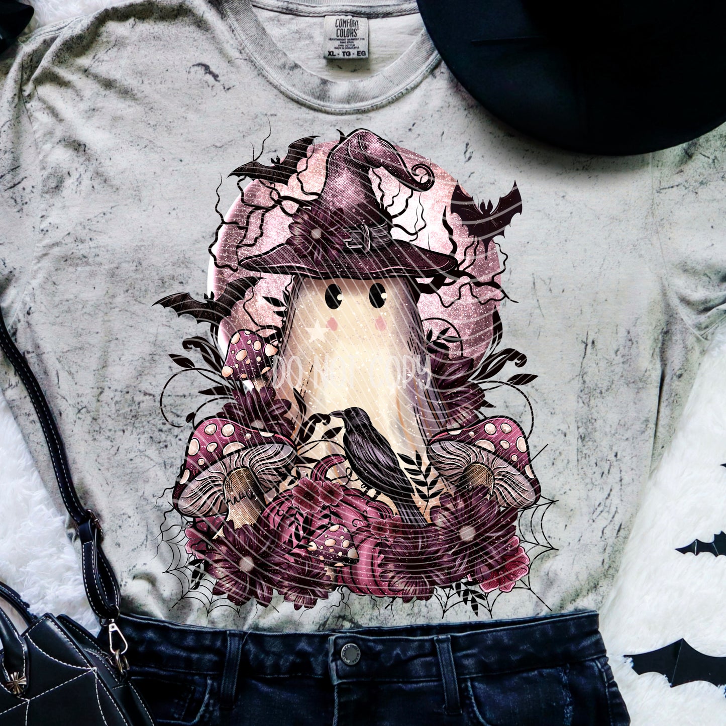 Ghost Witch DTF Transfer | Trendy Halloween DTF Transfer | Ready to Press | High Quality DTF Transfers | Fast Shipping