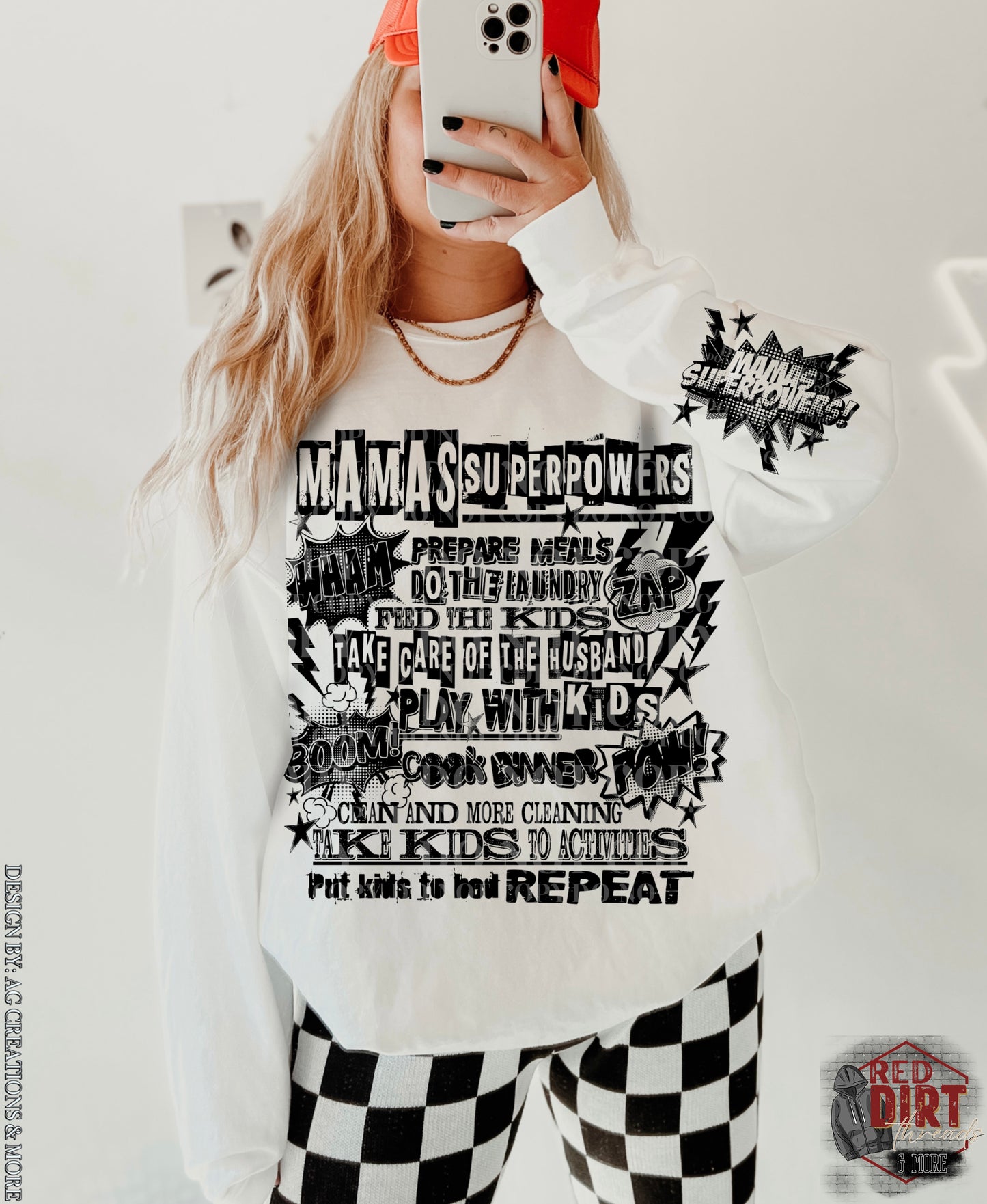 Mama's Superpowers DTF Transfer | Trendy Mom DTF Transfer | High Quality Image Transfers | Ready to Press | Fast Shipping