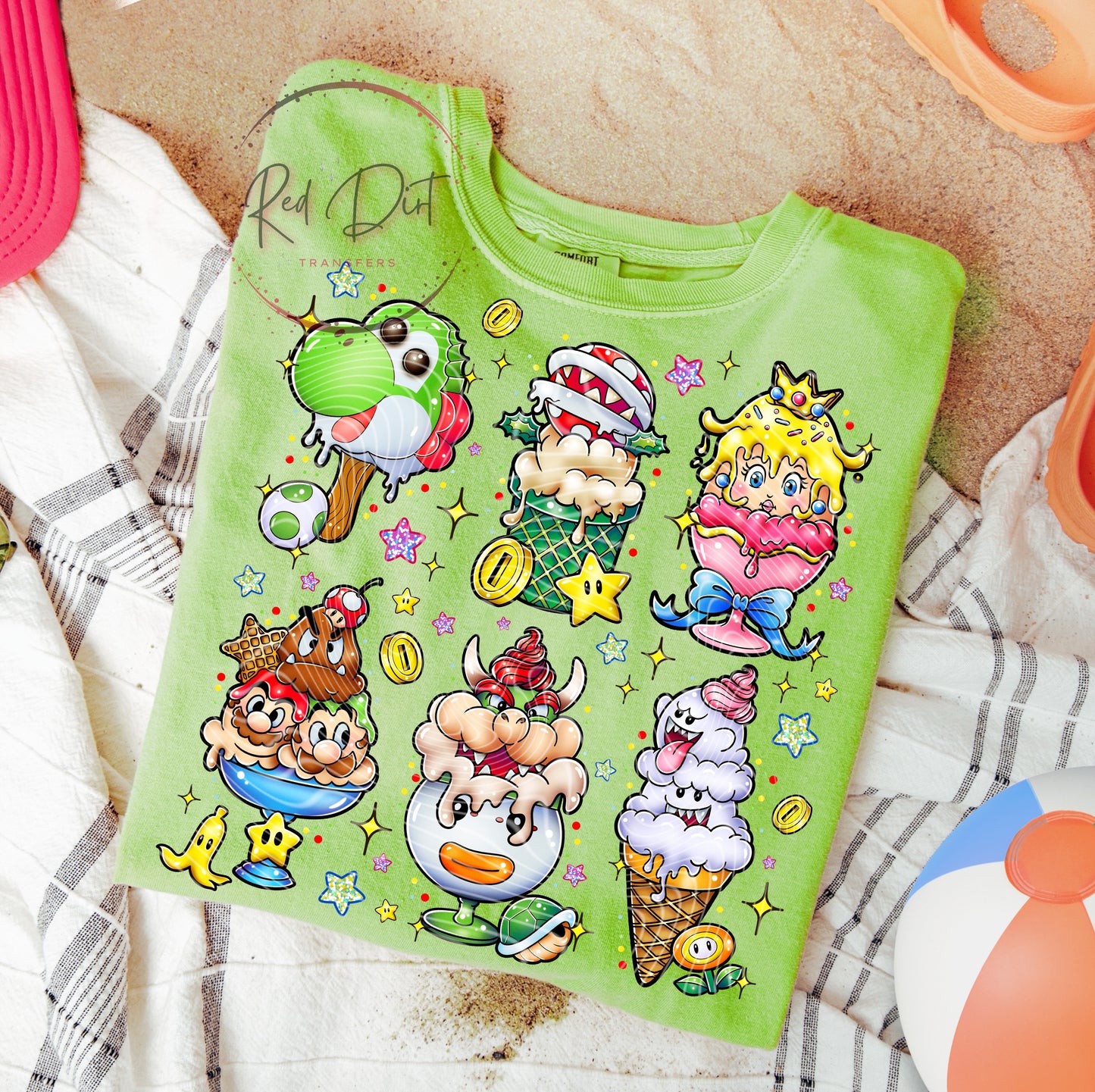 Mario Ice Cream DTF Transfer | Trendy Summer DTF Transfer | High Quality Image Transfers | Ready to Press | Fast Shipping