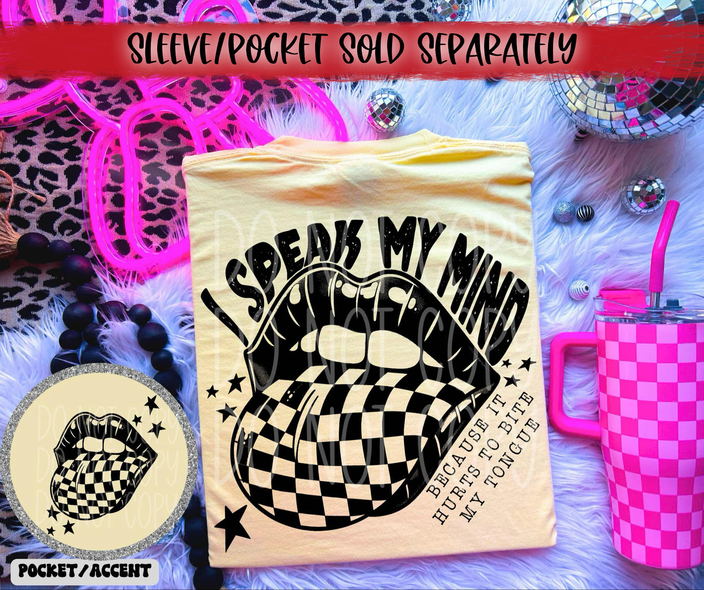 I Speak My Mind DTF Transfer | Trendy Snarky DTF Transfer | High Quality Image Transfers | Ready to Press | Fast Shipping