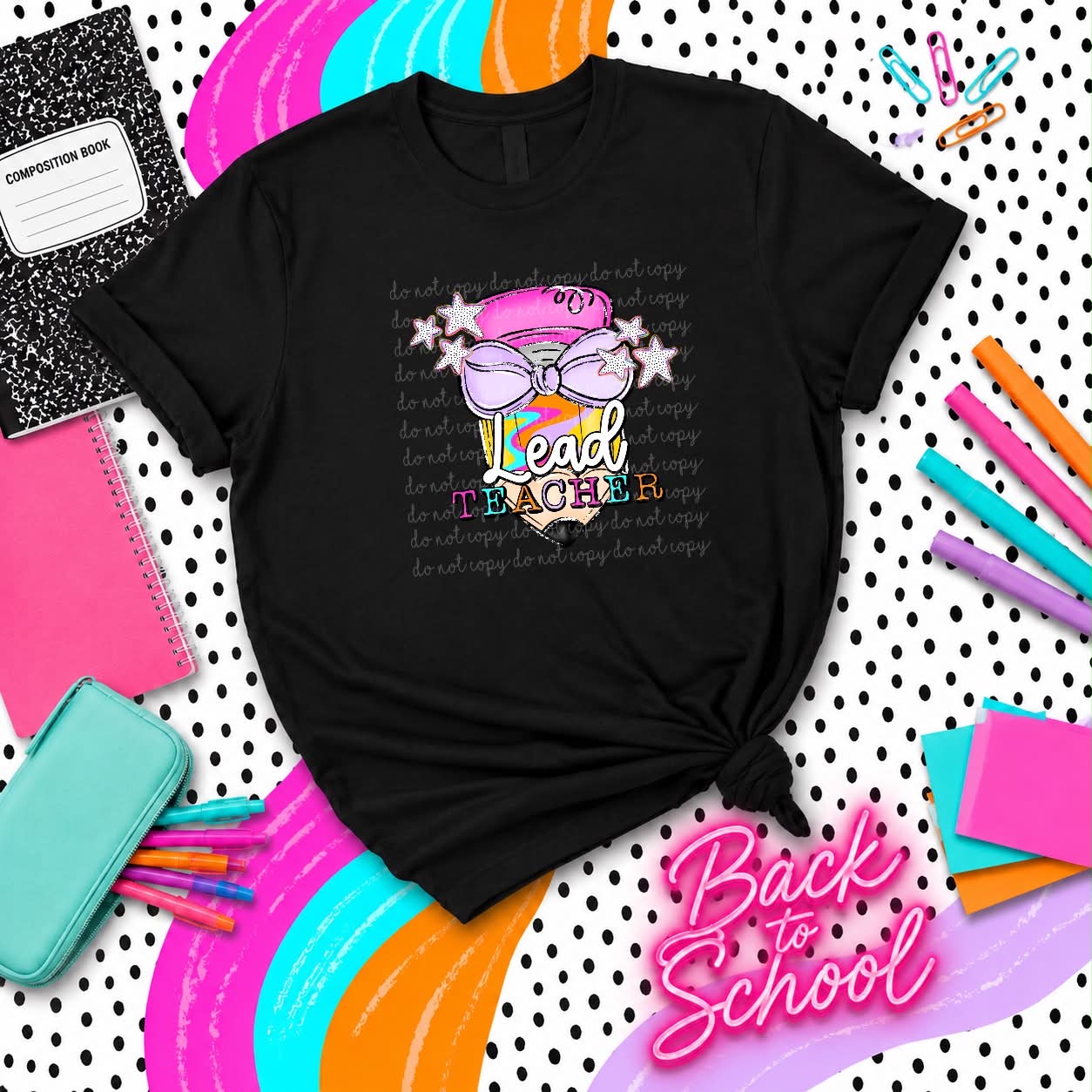 Lead Teacher DTF Transfer | Teacher Team Transfer | Back To School DTF Transfer | Ready To Press