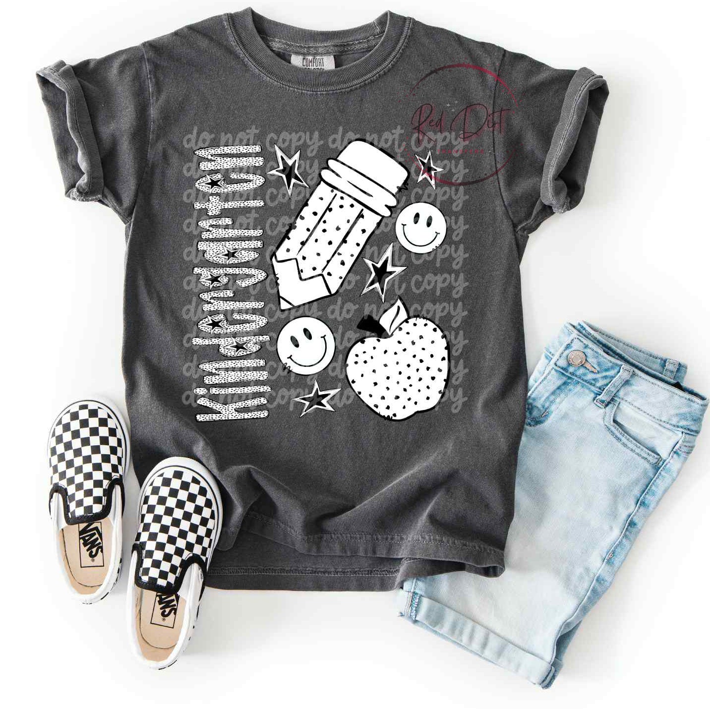 Kindergarten Dots DTF Transfer | Trendy School DTF Transfer | High Quality Image Transfers | Ready to Press | Instant Peel