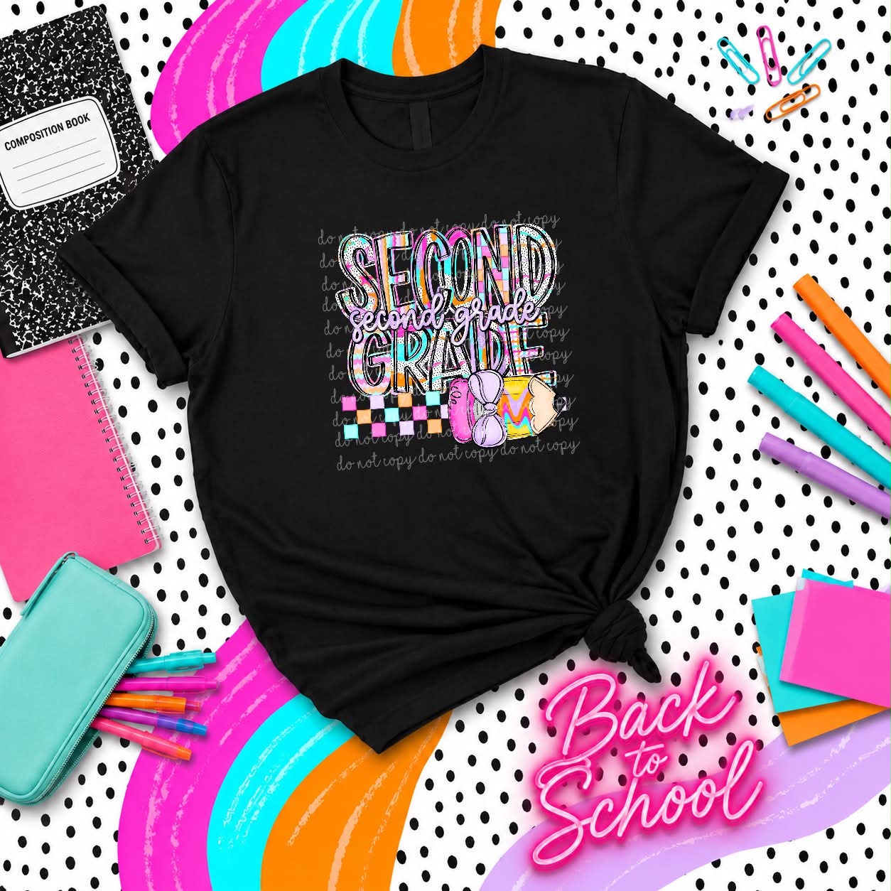 Second Grade DTF Transfer | 2nd Grade School Transfer | Back To School DTF Transfer | Ready To Press