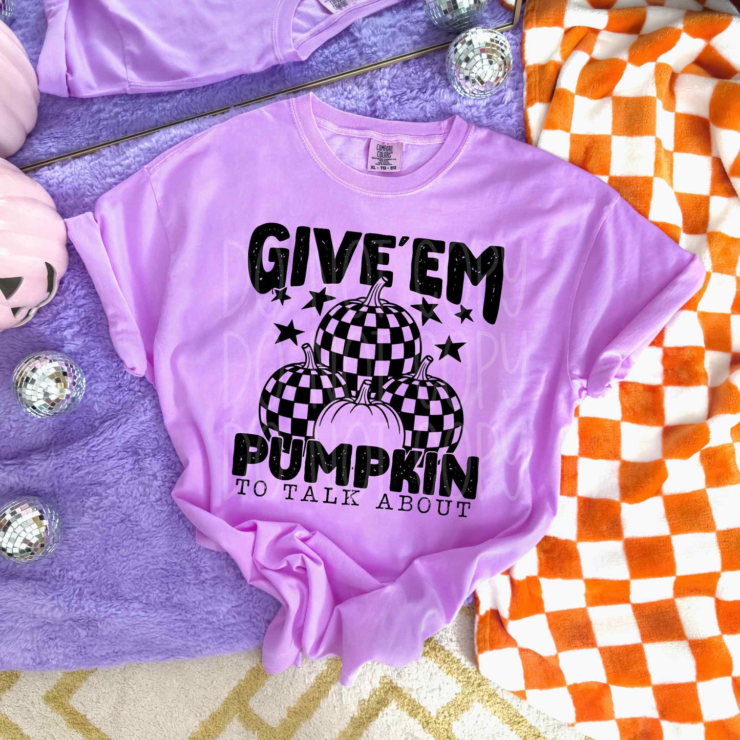 Give 'em Pumpkin To Talk About DTF Transfer | Trendy Fall DTF Transfer | High Quality Image Transfers | Ready to Press | Instant Peel