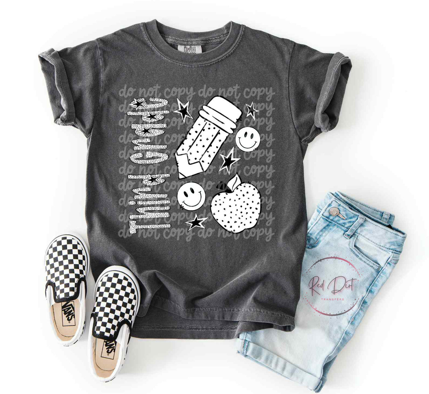 Third Grade DTF Transfer | Trendy School DTF Transfer | High Quality Image Transfers | Ready to Press | Instant Peel