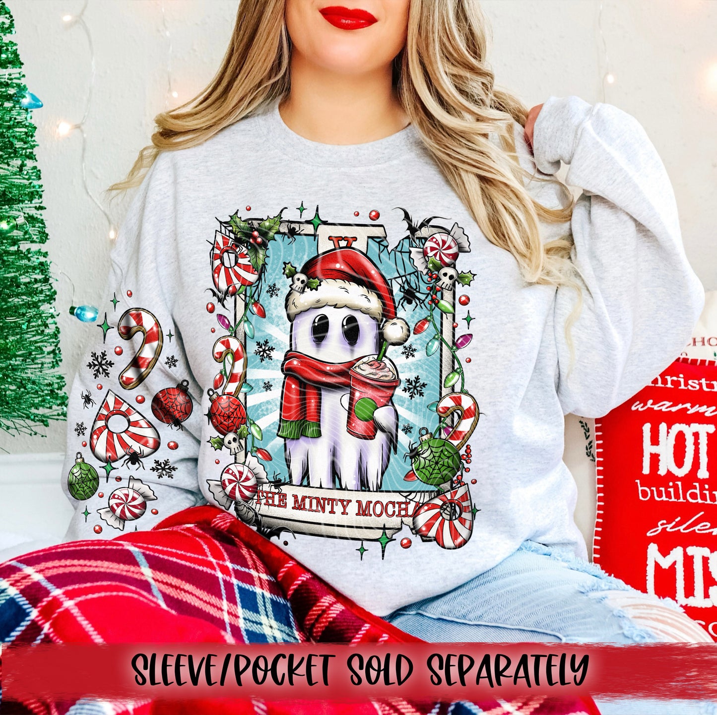 The Minty Mocha DTF Transfer | Trendy Creepy Christmas Tarot DTF Transfer | Ready to Press | High Quality DTF Transfers | Fast Shipping