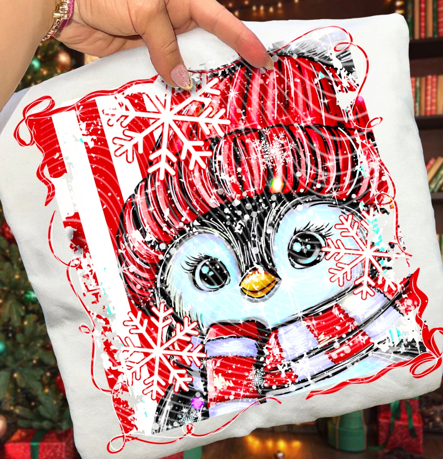 Penguin Selfie DTF Transfer | Trendy Christmas DTF Transfer | High Quality Image Transfers | Ready to Press | Instant Peel