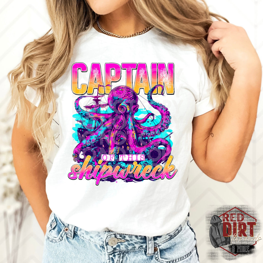 Captain of this Shipwreck DTF Transfer | Trendy Summer DTF Transfer | Ready to Press | High Quality DTF Transfers