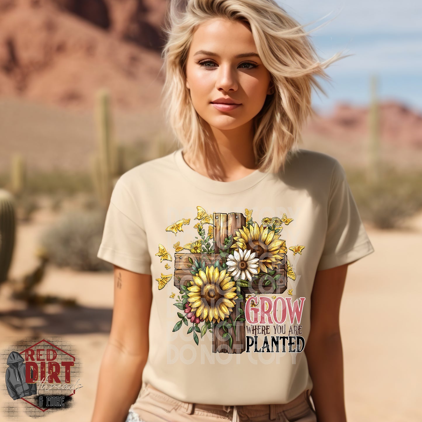 Grow Where You Are Planted DTF Transfer | Trendy Western DTF Transfer | High Quality Image Transfers | Ready to Press | Fast Shipping