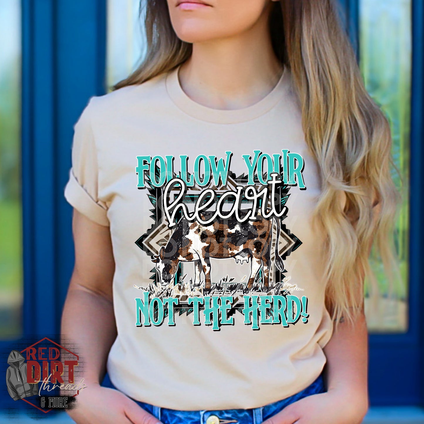 Follow your Heart Not the Herd DTF Transfer | Trendy Boho DTF Transfer | High Quality Image Transfers | Ready to Press | Fast Shipping