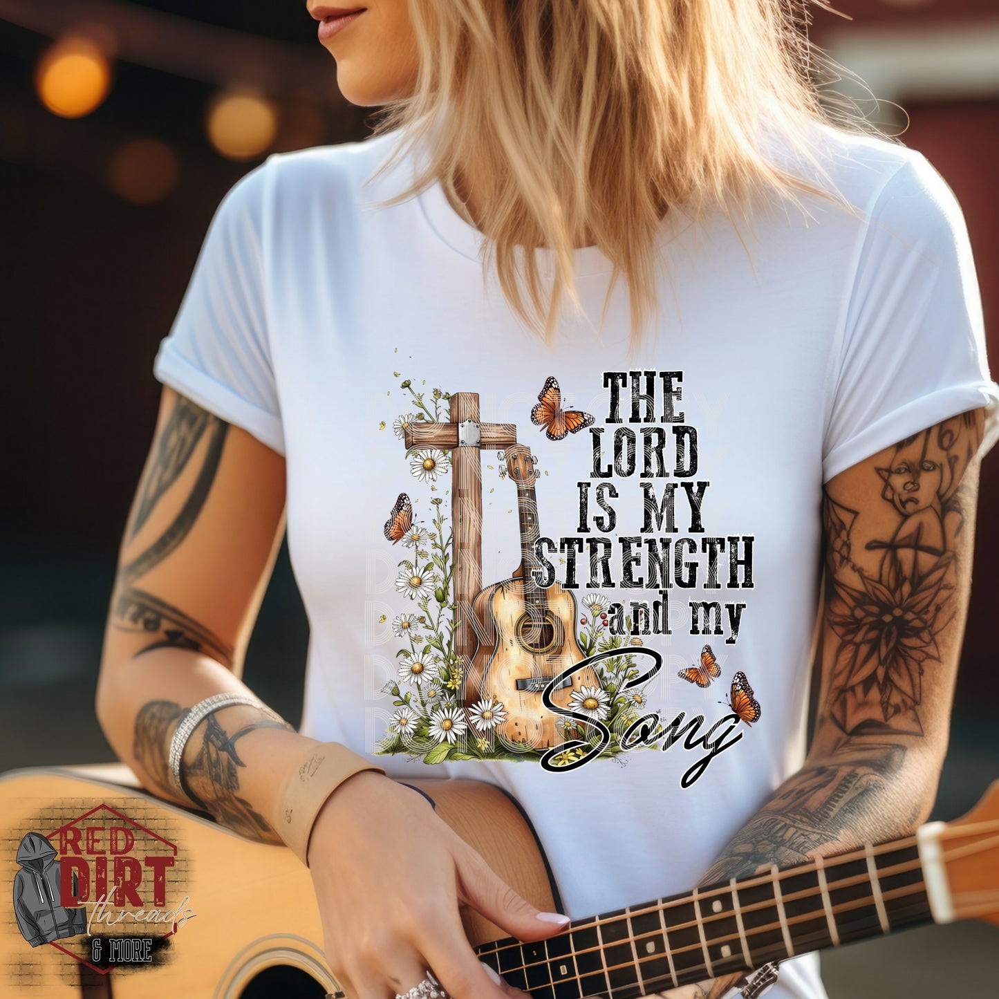 The Lord is my Strength and Song DTF Transfer | Trendy Religious DTF Transfer | High Quality Image Transfers | Ready to Press | Fast Shipping