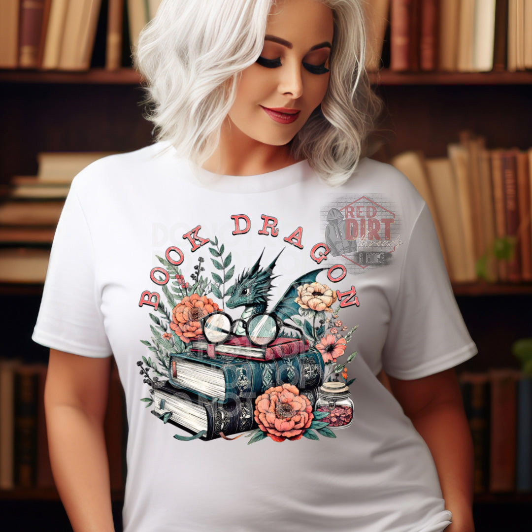 Book Dragon T-Shirt | Trendy Bookish Shirt | Fast Shipping | Super Soft Shirts for Men/Women/Kid's