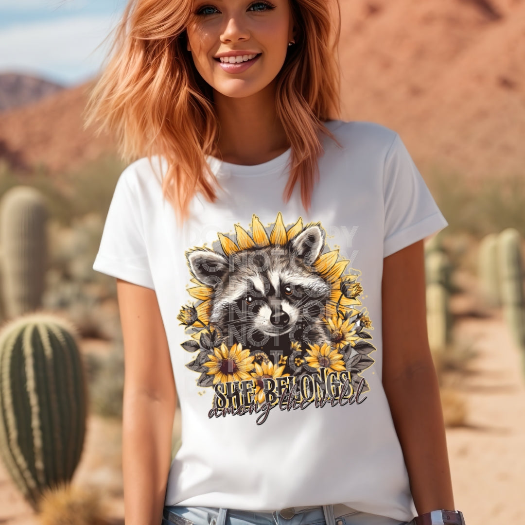 She Belongs Among The Wild DTF Transfer | Trendy Trash Animals DTF Transfer | High Quality Image Transfers | Ready to Press | Fast Shipping