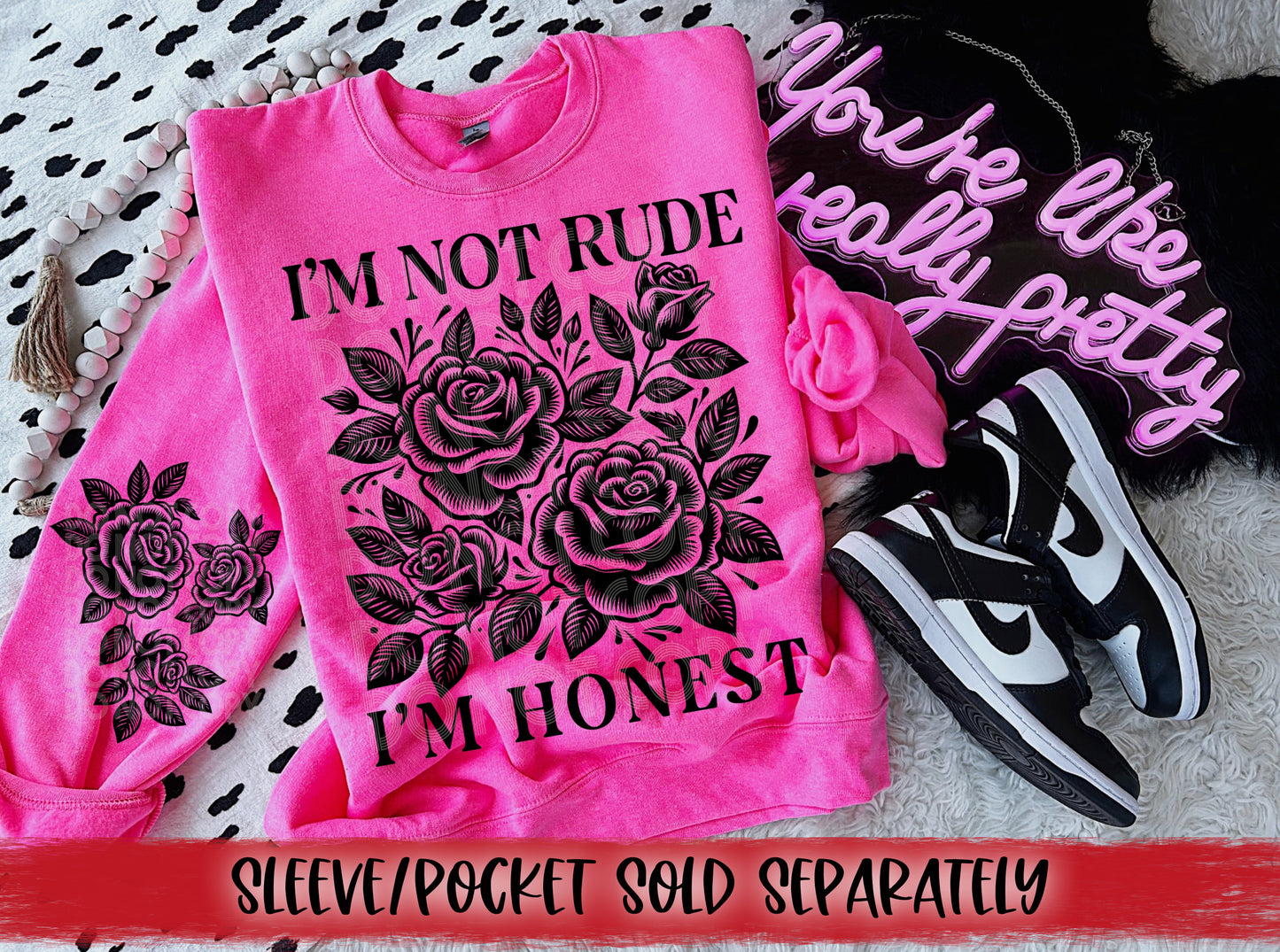 I'm Not Rude, I'm Honest DTF Transfer | Trendy Snarky DTF Transfer | High Quality Image Transfers | Ready to Press | Fast Shipping