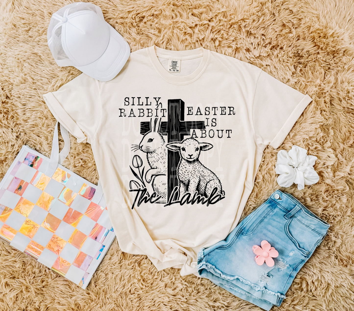 Silly Rabbit Easter is about the Lamb DTF Transfer | Trendy Easter DTF Transfer | Ready to Press | High Quality DTF Transfers | Fast Shipping