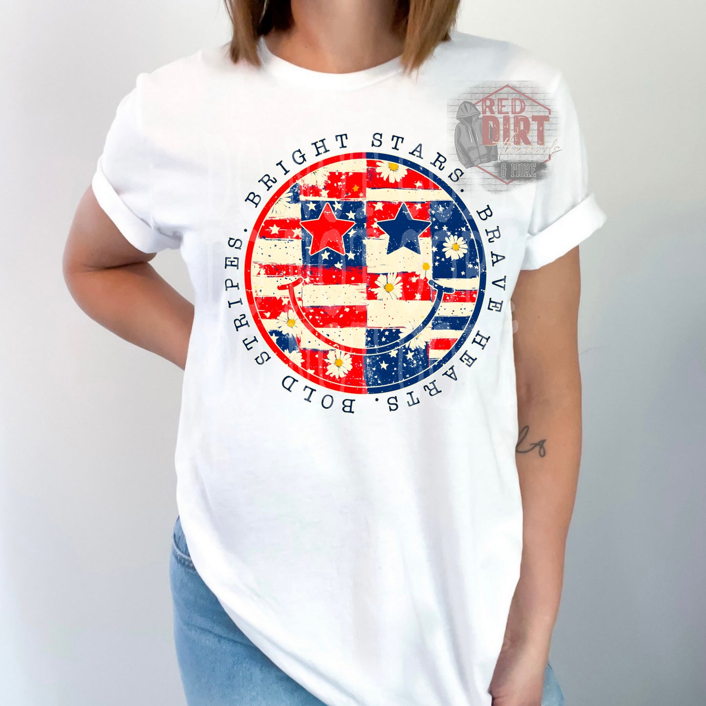 Bright Stars Brave Hearts Bold Stripes T-Shirt | Trendy Independence Day Shirt | Fast Shipping | Super Soft Shirts for Men/Women/Kid's